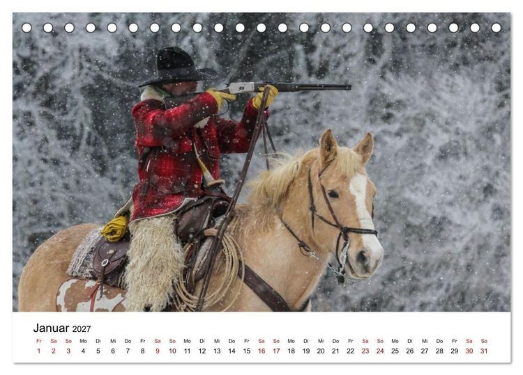 Produktbild: Getragen von Pferden, geformt vom Land - COWBOYS und Cowgirls (Tischkalender 2027 DIN A5 quer), CALVENDO Monatskalender
