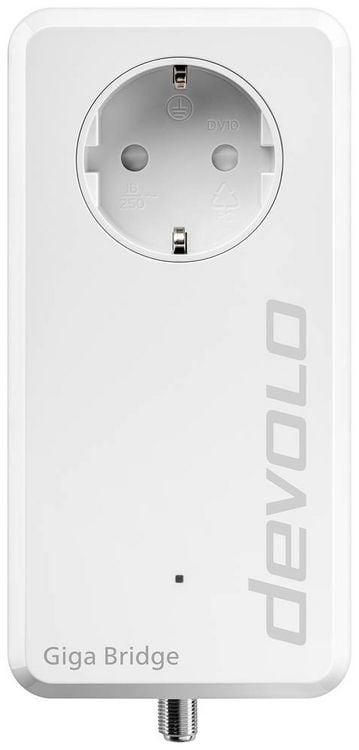 Produktbild: Devolo Giga Bridge Phoneline Netzwerkadapter 8949 EU IP-Bridge, Glasfaser 1000MBit/s