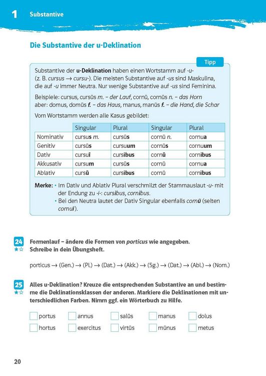 Produktbild: Klett 10-Minuten-Training Latein Deklinationen 1./2. Lernjahr
