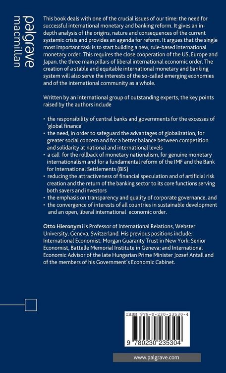 Produktbild: Globalization and the Reform of the International Banking and Monetary System