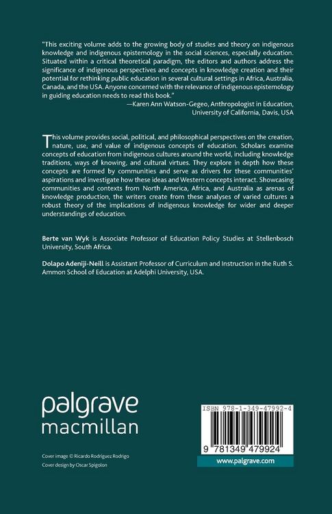 Produktbild: Indigenous Concepts of Education