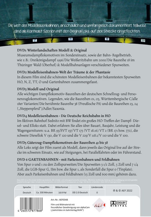 Produktbild: Zauber der Modelleisenbahn,6 DVD