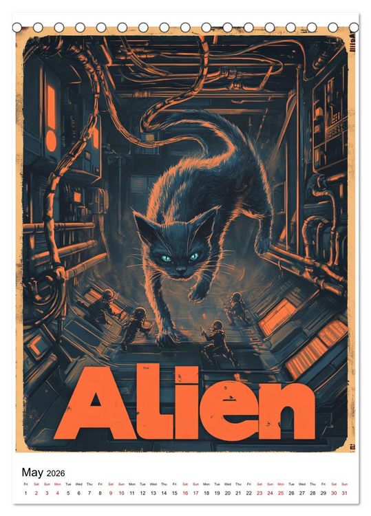 Produktbild: If Movies where full of Cats (Desk Calendar 2026 DIN A5 portrait), CALVENDO 12 Month DeskCalendar