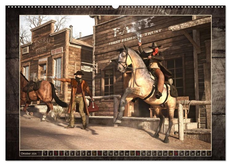 Produktbild: Wild West Outlaws (Wandkalender 2026 DIN A2 quer), CALVENDO Monatskalender