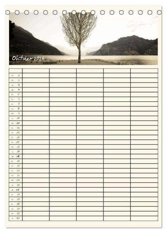 Produktbild: Der Gardasee im Norden - Familienplaner 2026 (Tischkalender 2026 DIN A5 hoch), CALVENDO Monatskalender