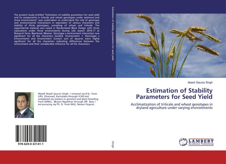 Produktbild: Estimation of Stability Parameters for Seed Yield