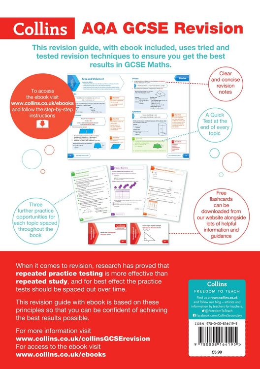 Produktbild: Collins GCSE Revision and Practice - New 2015 Curriculum - Aqa GCSE Maths Foundation Tier: Revision Guide