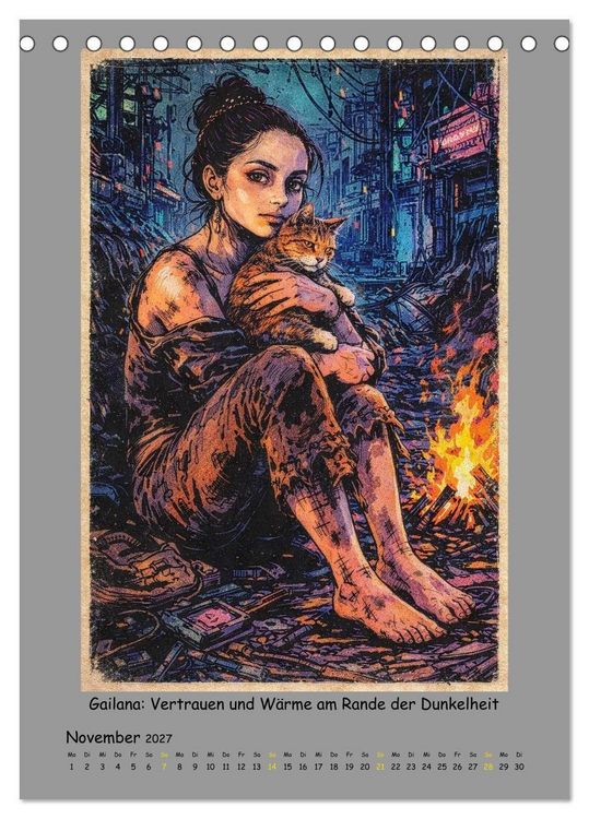 Produktbild: Neon Rust, Fragmente einer dystopischen Welt (Tischkalender 2027 DIN A5 hoch), CALVENDO Monatskalender