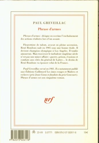 Produktbild: Phrase d'armes