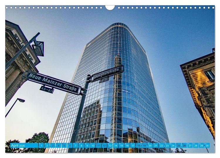 Produktbild: Towers of Frankfurt Fotokalender 2026 (Wandkalender 2026 DIN A3 quer), CALVENDO Monatskalender