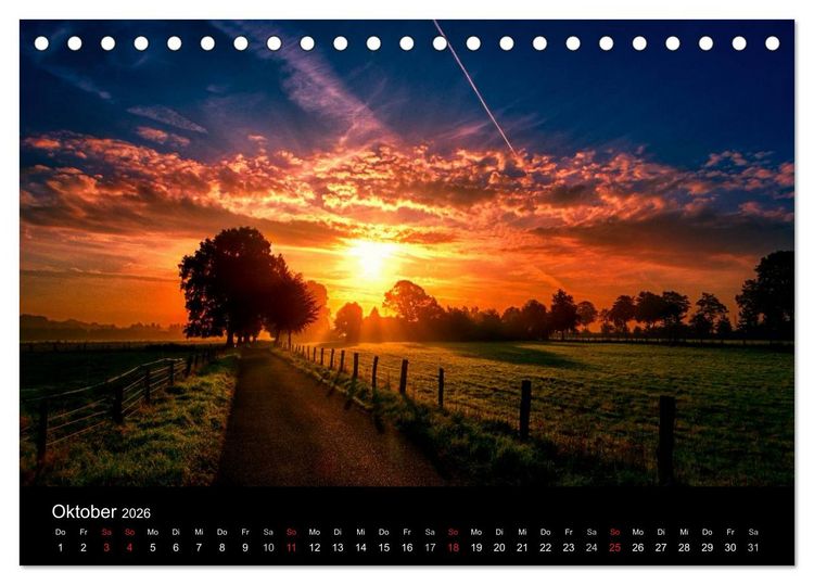 Produktbild: Die Farben des Niederrheins (Tischkalender 2026 DIN A5 quer), CALVENDO Monatskalender