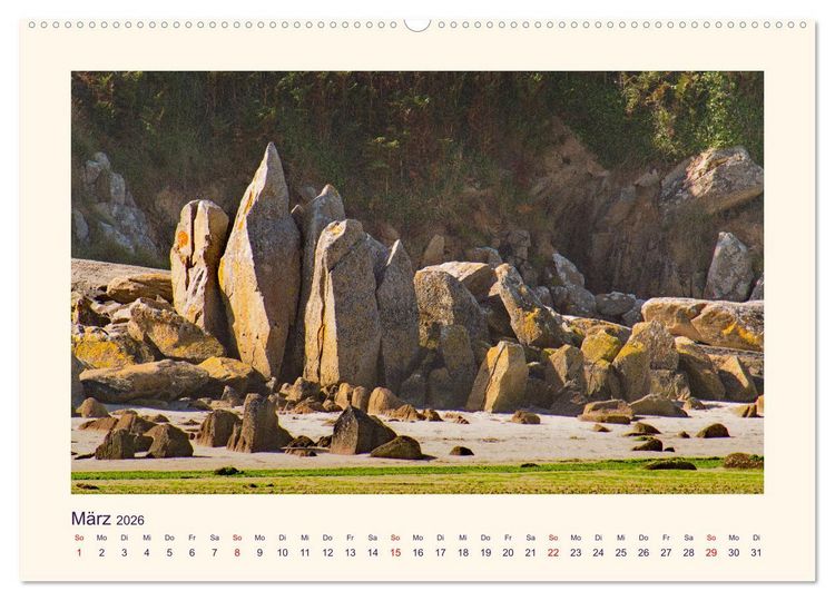 Produktbild: Menhire der Bretagne (Wandkalender 2026 DIN A2 quer), CALVENDO Monatskalender
