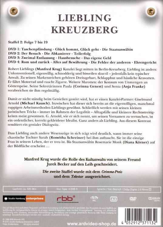 Produktbild: Liebling Kreuzberg - Staffel 2 [4 DVDs]