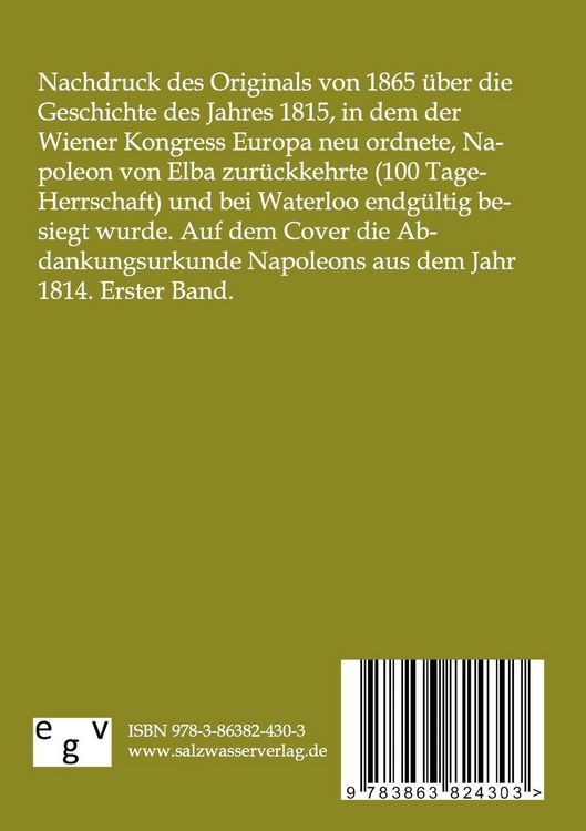 Produktbild: Geschichte des Jahres 1815