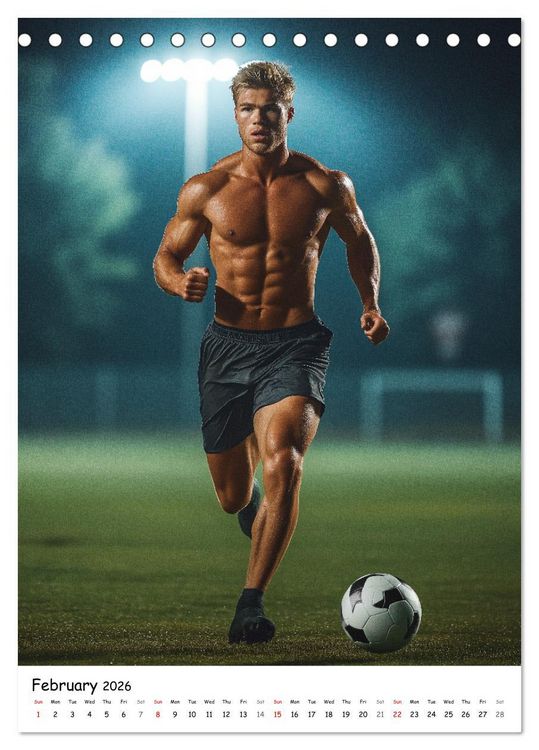 Produktbild: Football Fever - Sexy on the Pitch (Desk Calendar 2026 DIN A5 portrait), CALVENDO 12 Month DeskCalendar