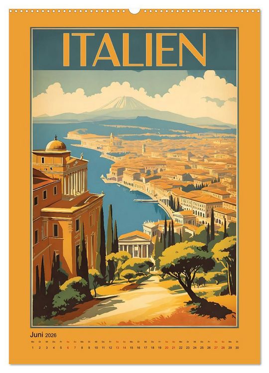 Produktbild: World Travel Poster - nostalgische Reise um die Welt (Wandkalender 2026 DIN A2 hoch), CALVENDO Monatskalender