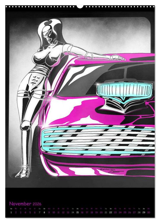 Produktbild: CYBER PINUPS (Wandkalender 2026 DIN A2 hoch), CALVENDO Monatskalender