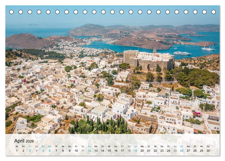 Produktbild: Patmos - Die heilige Insel (Tischkalender 2026 DIN A5 quer), CALVENDO Monatskalender