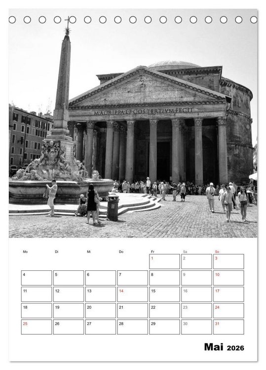 Produktbild: Die ewige Stadt Rom (Tischkalender 2026 DIN A5 hoch), CALVENDO Monatskalender