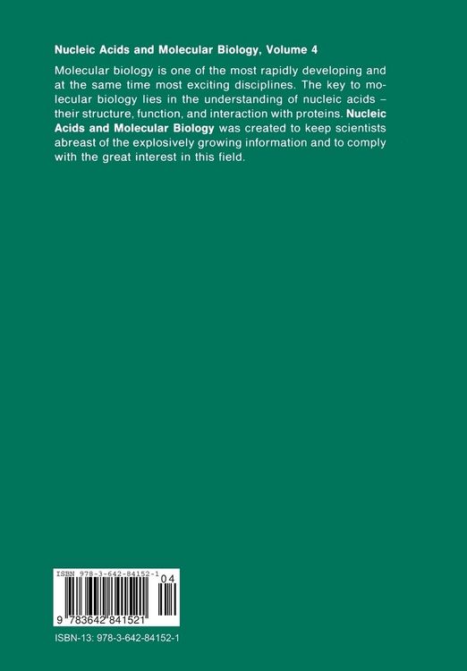 Produktbild: Nucleic Acids and Molecular Biology 4
