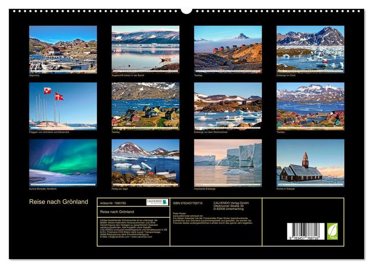 Produktbild: Reise nach Gr&ouml;nland (hochwertiger Premium Wandkalender 2026 DIN A2 quer), Kunstdruck in Hochglanz