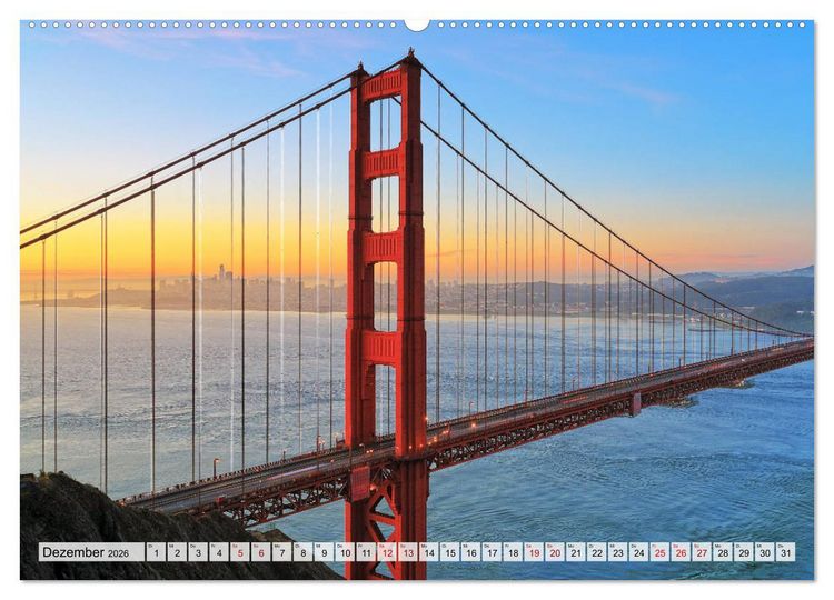 Produktbild: San Francisco - City on the Bay (hochwertiger Premium Wandkalender 2026 DIN A2 quer), Kunstdruck in Hochglanz