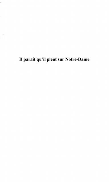 Produktbild: Il parait qu'il pleut sur notre-dame