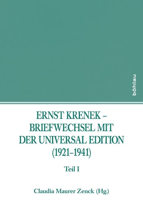 Produktbild: Ernst Krenek - Briefwechsel mit der Universal Edition (1921-1941); .