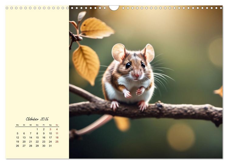 Produktbild: Goldige M&auml;use im Gr&uuml;nen (Wandkalender 2026 DIN A3 quer), CALVENDO Monatskalender