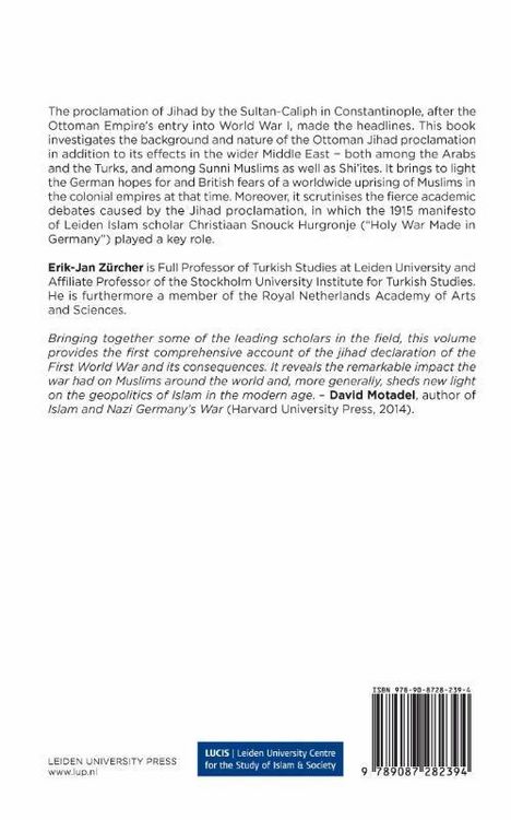 Produktbild: Jihad and Islam in World War I