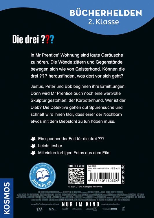 Die drei ??? Erstlese-Buch zum Film, 2. Klasse, und der Karpatenhund