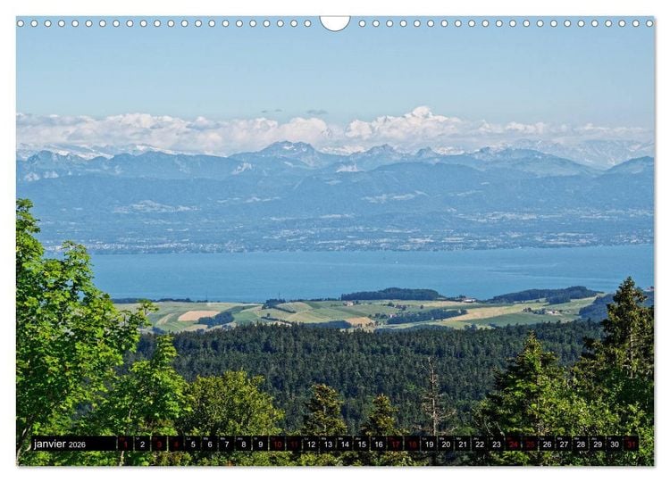 Produktbild: Au fil du temps... Du Jura aux Alpes (Calendrier mural 2026 DIN A3 vertical), CALVENDO calendrier mensuel