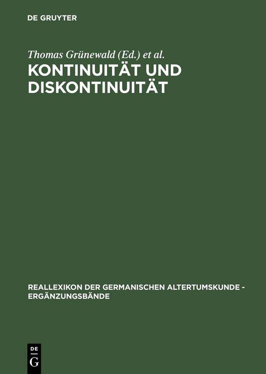 Produktbild: Kontinuit&auml;t und Diskontinuit&auml;t