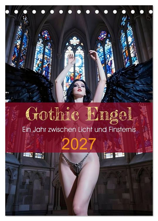 Produktbild: Gothic Engel (Tischkalender 2027 DIN A5 hoch), CALVENDO Monatskalender