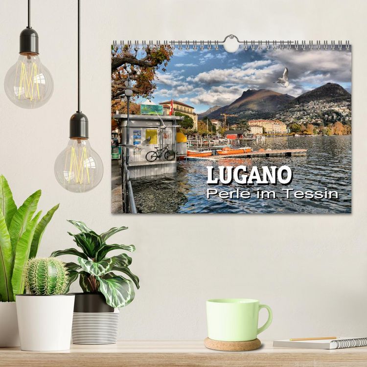 Produktbild: Lugano - Perle im Tessin (Wandkalender 2026 DIN A4 quer), CALVENDO Monatskalender