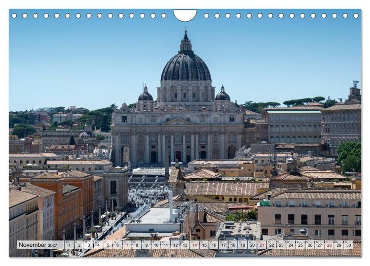 Produktbild: San Pietro - Petersplatz und Petersdom (Wandkalender 2027 DIN A4 quer), CALVENDO Monatskalender