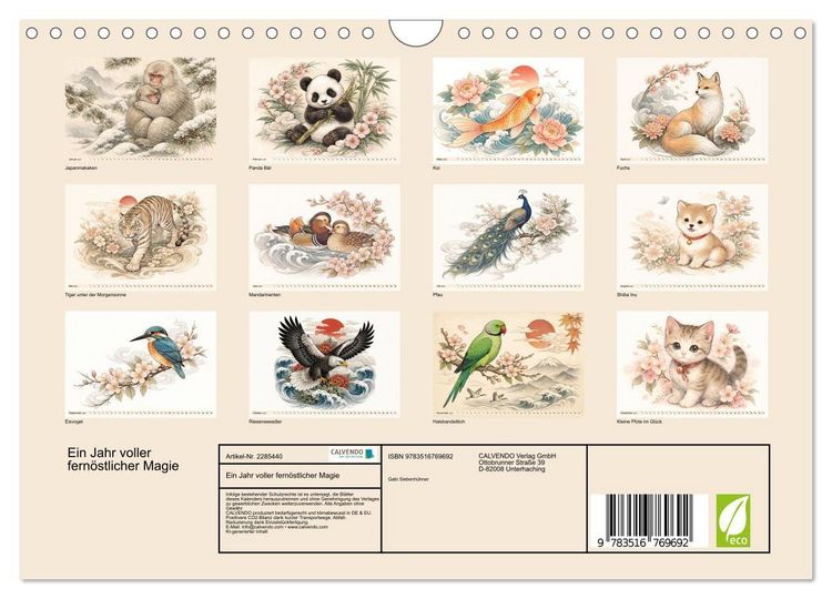 Produktbild: Ein Jahr voller fern&ouml;stlicher Magie (Wandkalender 2027 DIN A4 quer), CALVENDO Monatskalender