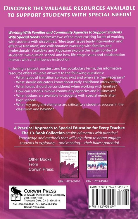 Produktbild: Working With Families and Community Agencies to Support Students With Special Needs
