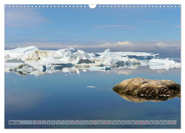 Produktbild: Gr&ouml;nland: Eisberge in der Disko Bucht (Wandkalender 2026 DIN A3 quer), CALVENDO Monatskalender