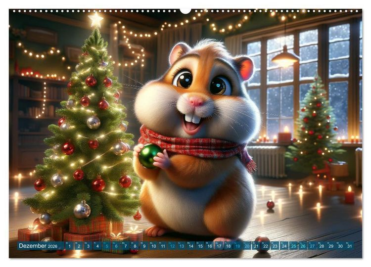 Produktbild: Hamsterbacken: Ein Jahr voller &Uuml;berraschungen (Wandkalender 2026 DIN A2 quer), CALVENDO Monatskalender