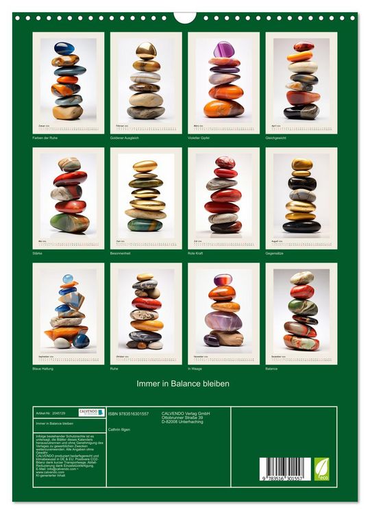 Produktbild: Immer in Balance bleiben (Wandkalender 2026 DIN A3 hoch), CALVENDO Monatskalender