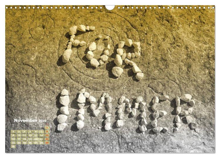 Produktbild: F&uuml;r Dich! - Eine Liebeserkl&auml;rung auf steinisch (Wandkalender 2026 DIN A3 quer), CALVENDO Monatskalender