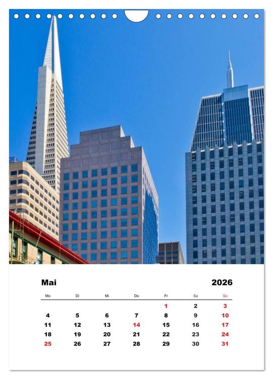 Produktbild: SAN FRANCISCO im Sommer (Wandkalender 2026 DIN A4 hoch), CALVENDO Monatskalender