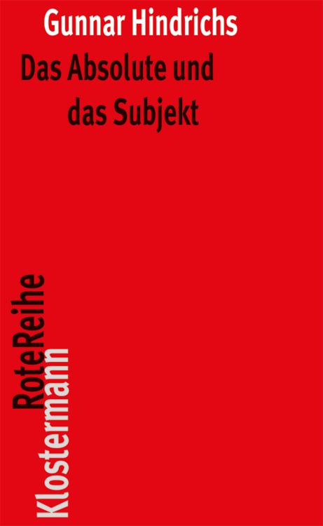 Produktbild: Das Absolute und das Subjekt