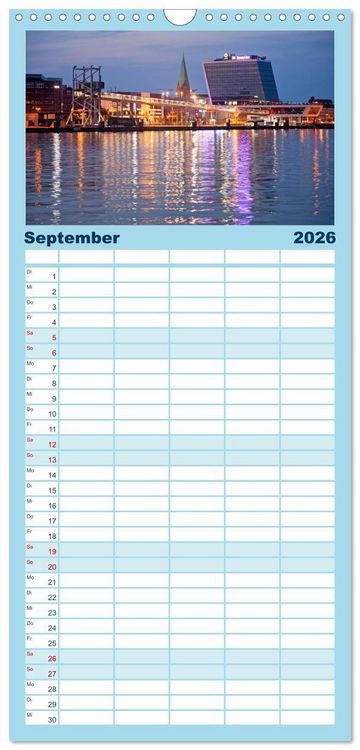 Produktbild: Familienplaner 2026 - Schleswig Holstein - Landeshauptstadt Kiel mit 5 Spalten (Wandkalender, 21 x 45 cm) CALVENDO