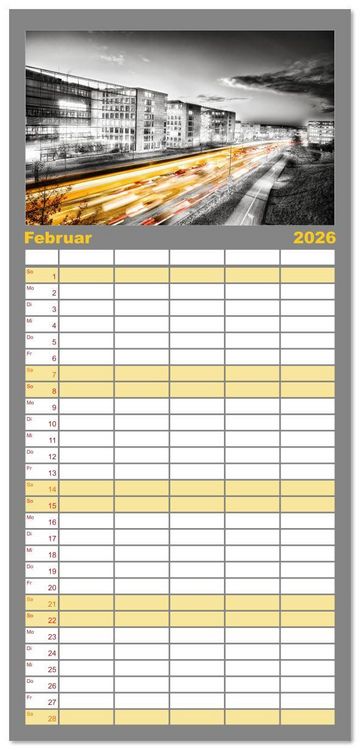 Produktbild: Familienplaner 2026 - Malerisches Stuttgart mit 5 Spalten (Wandkalender, 21 x 45 cm) CALVENDO