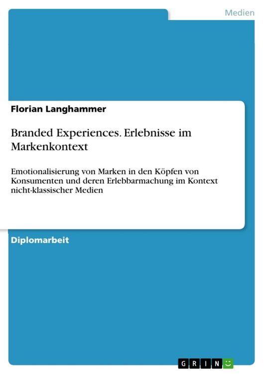 Produktbild: Branded Experiences - Erlebnisse im Markenkontext