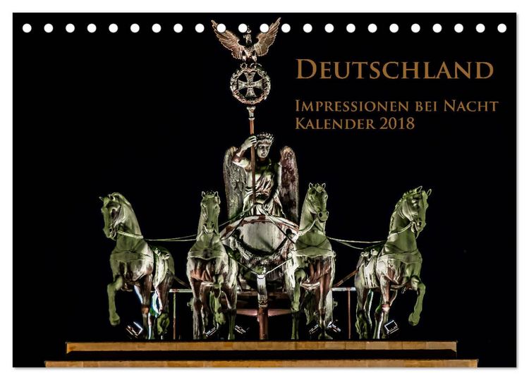 Produktbild: Deutschland Impressionen bei Nacht (Tischkalender 2026 DIN A5 quer), CALVENDO Monatskalender