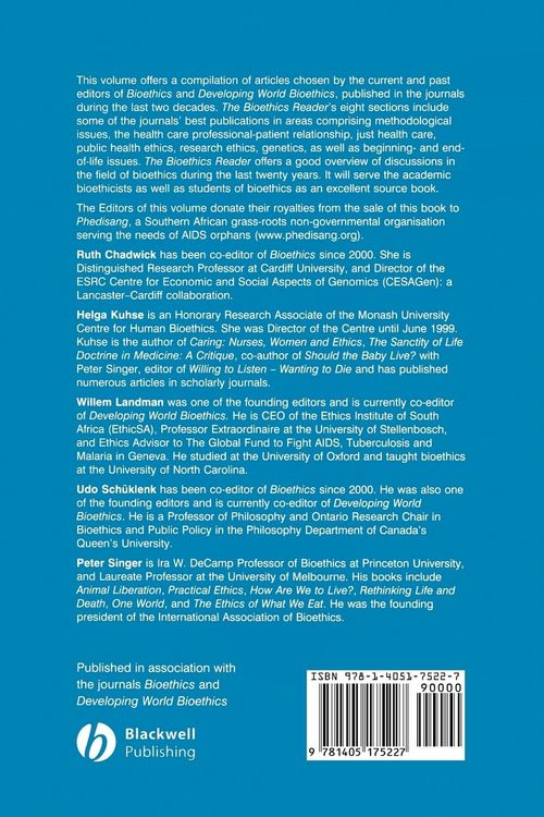 Produktbild: BIOETHICS READER