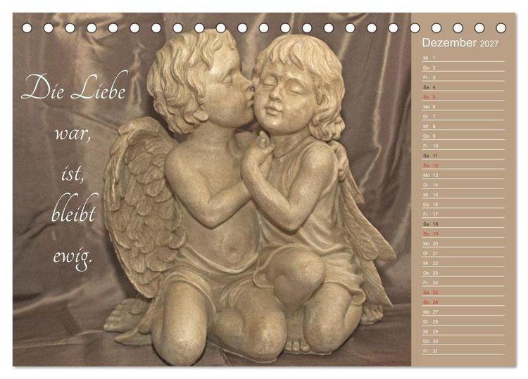Produktbild: Engel - Die Worte der Liebe (Tischkalender 2027 DIN A5 quer), CALVENDO Monatskalender
